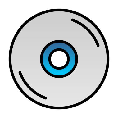 CD mi? Web simgesi basit illüstrasyon