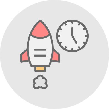 Roket simge vektör çizim