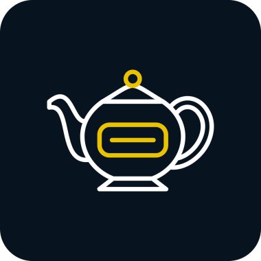 Çaydanlık ağı simgesi. Basit resimleme                           