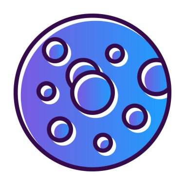 Mavi ve pembe yuvarlak bir simgenin vektör çizimi