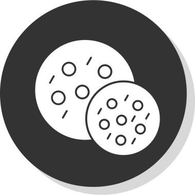 Vektör illüstrasyonu, Çerez simgesi element arkaplanı            