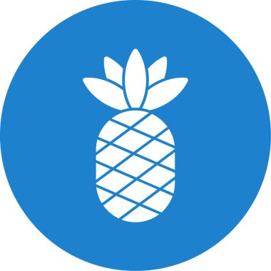 Ananas. Web simgesi basit illüstrasyon 