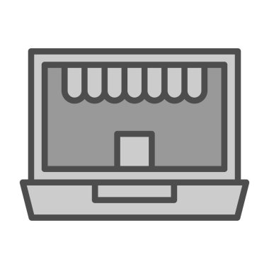 dizüstü bilgisayar kutsal kişilerin resmi, vektör grafik illüstrasyon izole