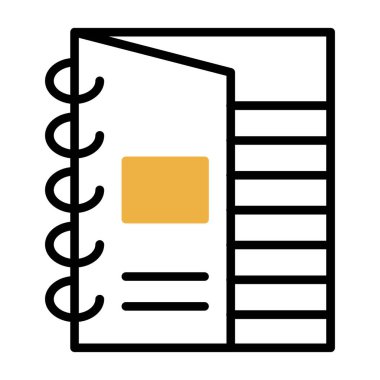 Grafik Defter simgesi vektör illüstrasyonu