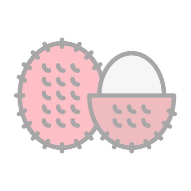 taze rambutan ikon vektör çizimi tasarımı