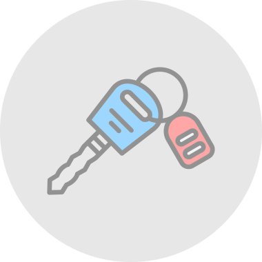 Anahtar. Web simgesi basit illüstrasyon