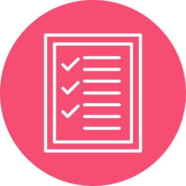 Kontrol listesi. Web simgesi basit illüstrasyon