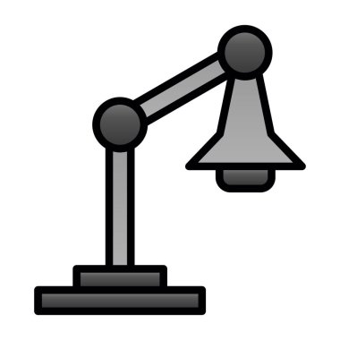 Masa lambası simgesinin vektör illüstrasyonu 