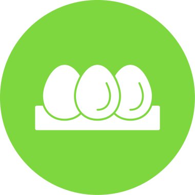 Tavuk yumurtası. Web simgesi basit illüstrasyon