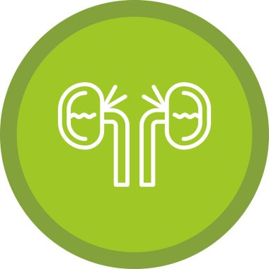 Vektör illüstrasyonu, Böbrekler Tıbbi simgesi 