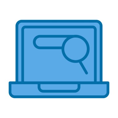 Büyüteç simgesi, düz stil, arama sembolü. Vektör illüstrasyonu