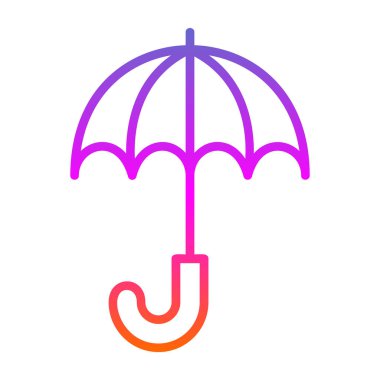 Şemsiye simgesi. Şemsiye vektör simgesi web için basit örnek