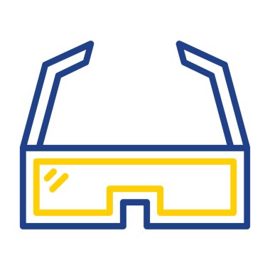 gözlük simgesi, vektör illüstrasyonu 