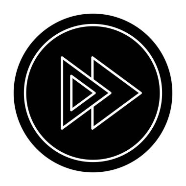 düz oynat İleri adım işareti simgesi