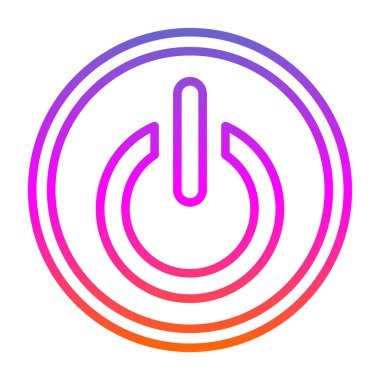 Güç düğmesi. Web simgesi vektör illüstrasyonu 