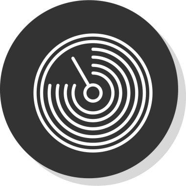 Radar modern simgesinin vektör illüstrasyonu              