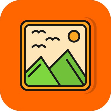 dağ simgesi, vektör illüstrasyonu