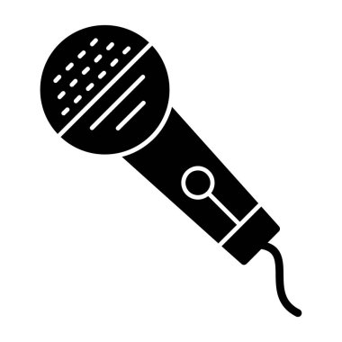 mikrofon simgesi vektör illüstrasyonu