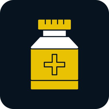 ilaç şişesi vektör illüstrasyon simgesi