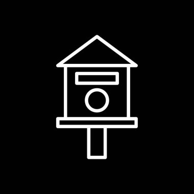 kuş evi simgesi vektör illüstrasyonu