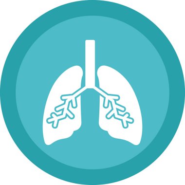 akciğerler web simgesi basit illüstrasyon 