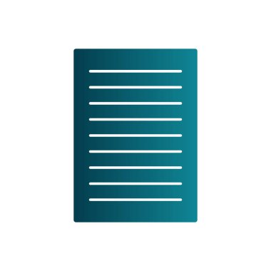 belge simgesi, vektör illüstrasyonu basit tasarım