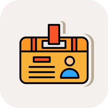 Kimlik kartı web simgesi, vektör illüstrasyonu 