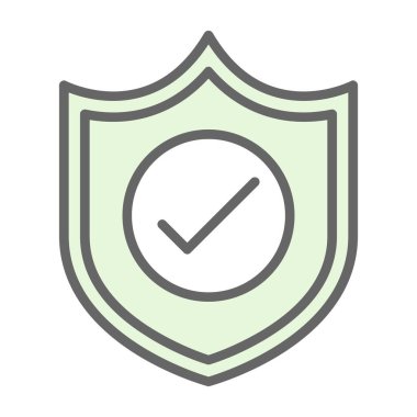 Kalkan. Web simgesi basit illüstrasyon 