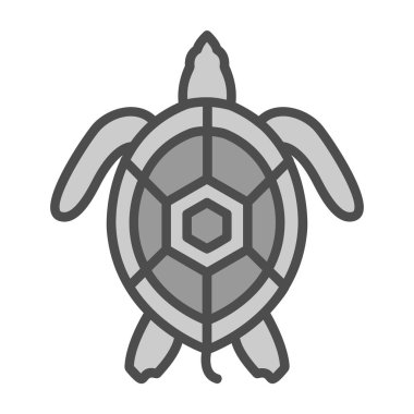 Beyaz arkaplanda izole edilmiş kaplumbağa vektör simgesi