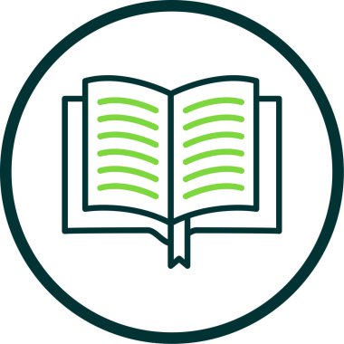 Kitap vektör simgesi, resimleme okunuyor