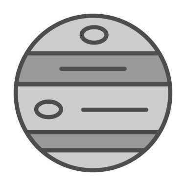 Gezegen ikonu. Gezegen gezegen sistemi ve uzay teması. Yalnız tasarım. vektör illüstrasyonu