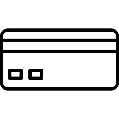 Kredi kartı simgesi, vektör illüstrasyonu 