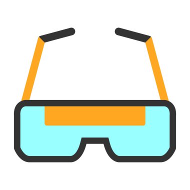 Gözlükler. Web simgesi basit illüstrasyon  