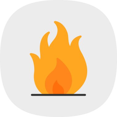 Yangın. Web simgesi basit illüstrasyon