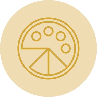 Pizza simgesi, vektör illüstrasyonu