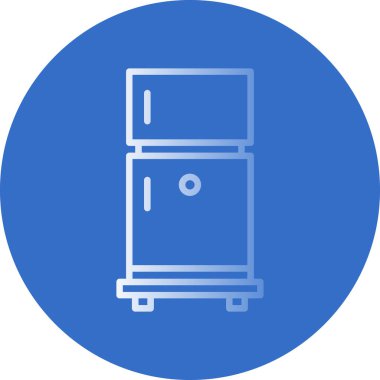 buzdolabı web simgesi, vektör çizim 