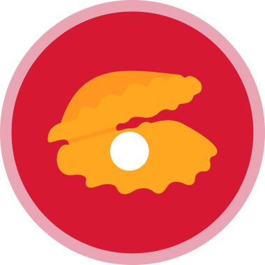 İstiridye. Web simgesi basit illüstrasyon