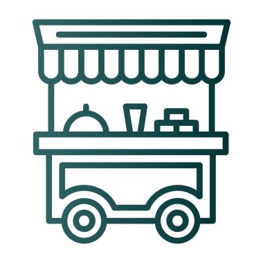 Sepet ikonu vektör illüstrasyonu.