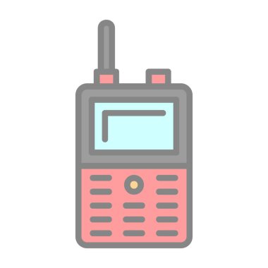 Telsiz telsizi. Web simgesi basit illüstrasyon