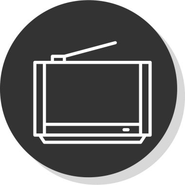 televizyon web simgesi vektör illüstrasyonu