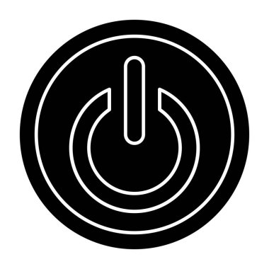 Güç düğmesi. Web simgesi vektör illüstrasyonu 