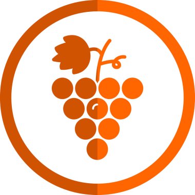 Üzüm. Web simgesi basit illüstrasyon