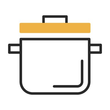 Mutfak pot simgesi vektör illüstrasyonu