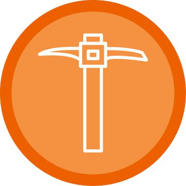 Kazma simgesi vektörü. düz resimleme                        