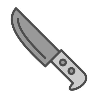 Bıçak düz simgesi, vektör illüstrasyonu 