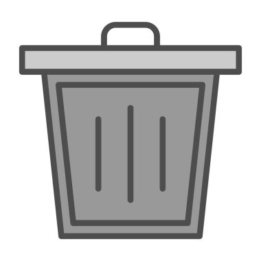 Çöp kutusu simgesi. vektör illüstrasyonu