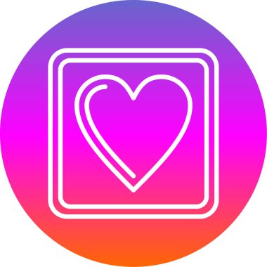 Basit kalp simgesi, vektör illüstrasyonu, tasarım ögesi