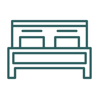 Çift yatak vektör simgesi           