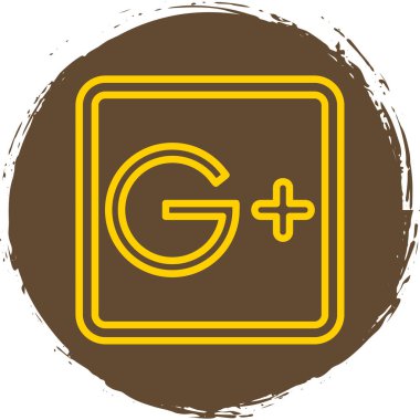 Google Plus web simgesi vektör çizimi