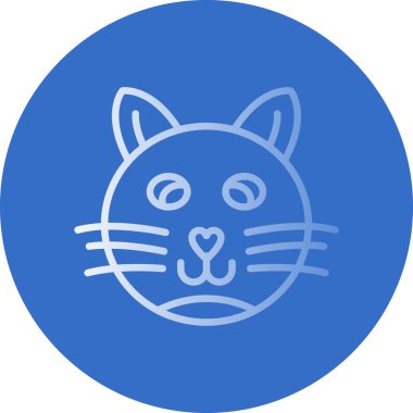 Kedi suratlı. Web simgesi basit illüstrasyon